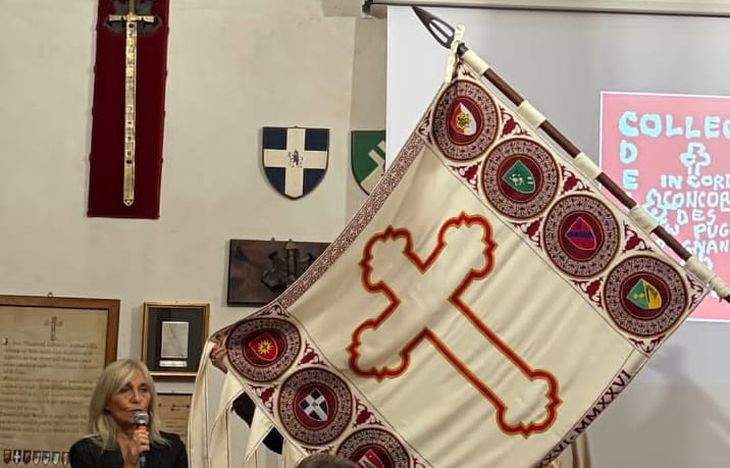 Svelato il nuovo gonfalone del Collegio dei Capitani e delle Contrade